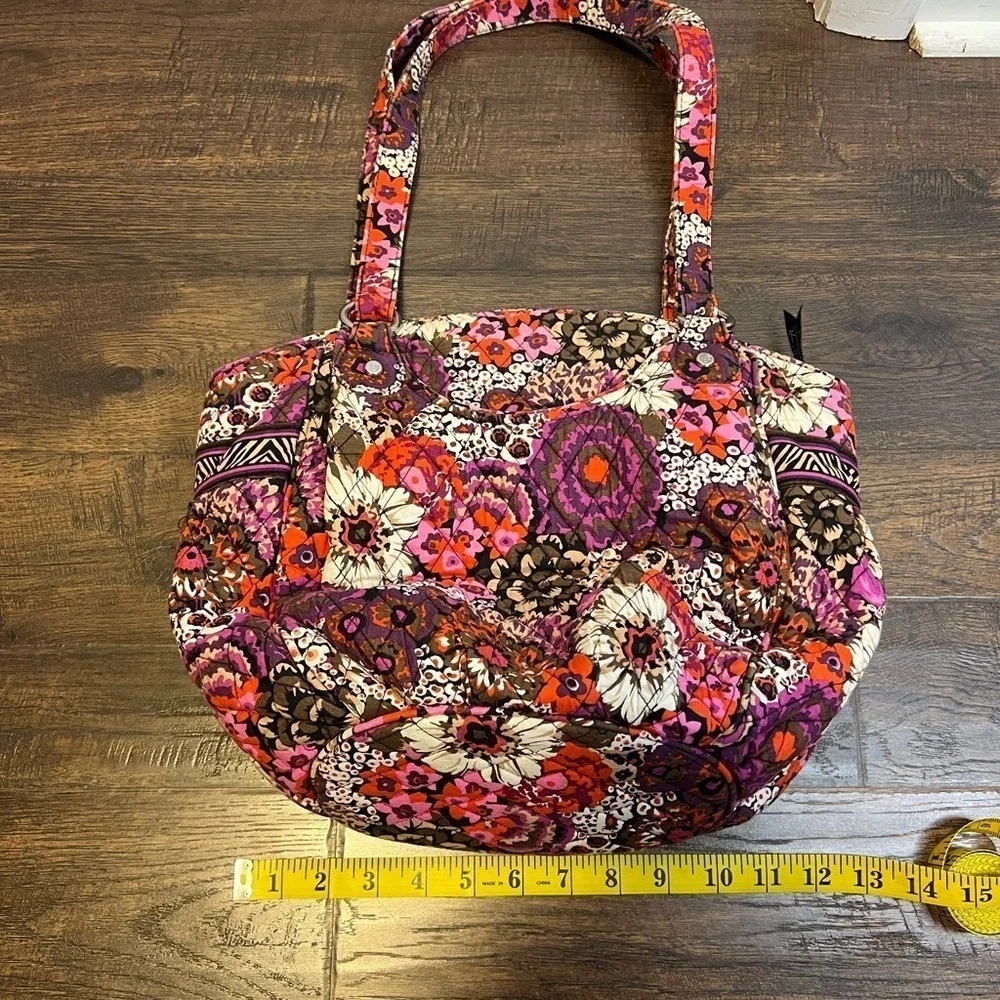 Vera Bradley Rosewood Shoulder Bag Color Purple,Pink,Brown, And Orange